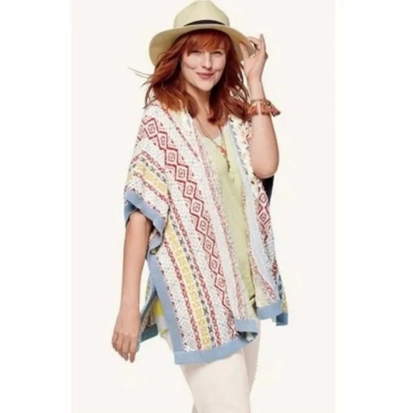 Cabi siesta poncho fringe sweater - Picture 2 of 9